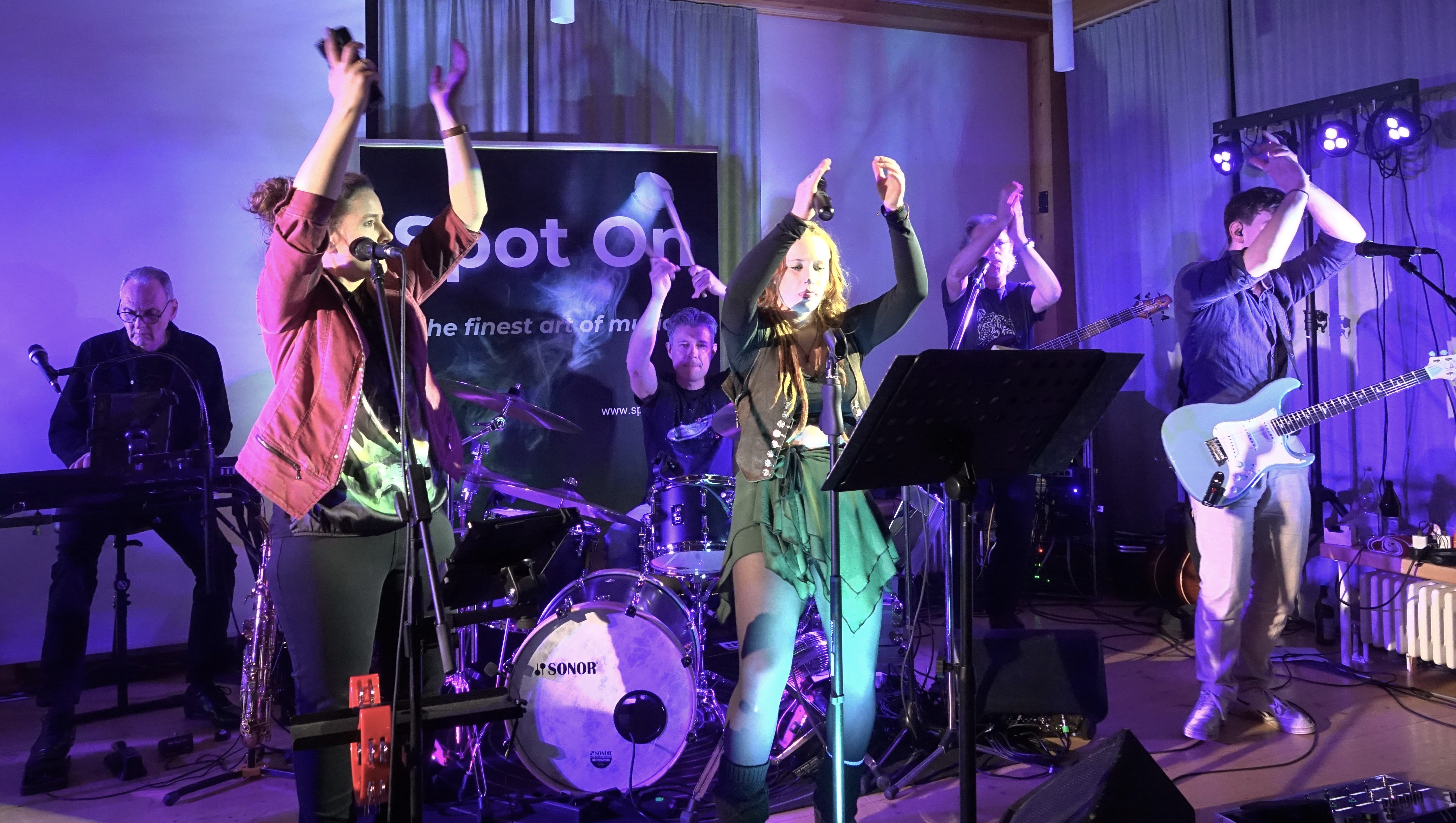 Die Band in Aktion